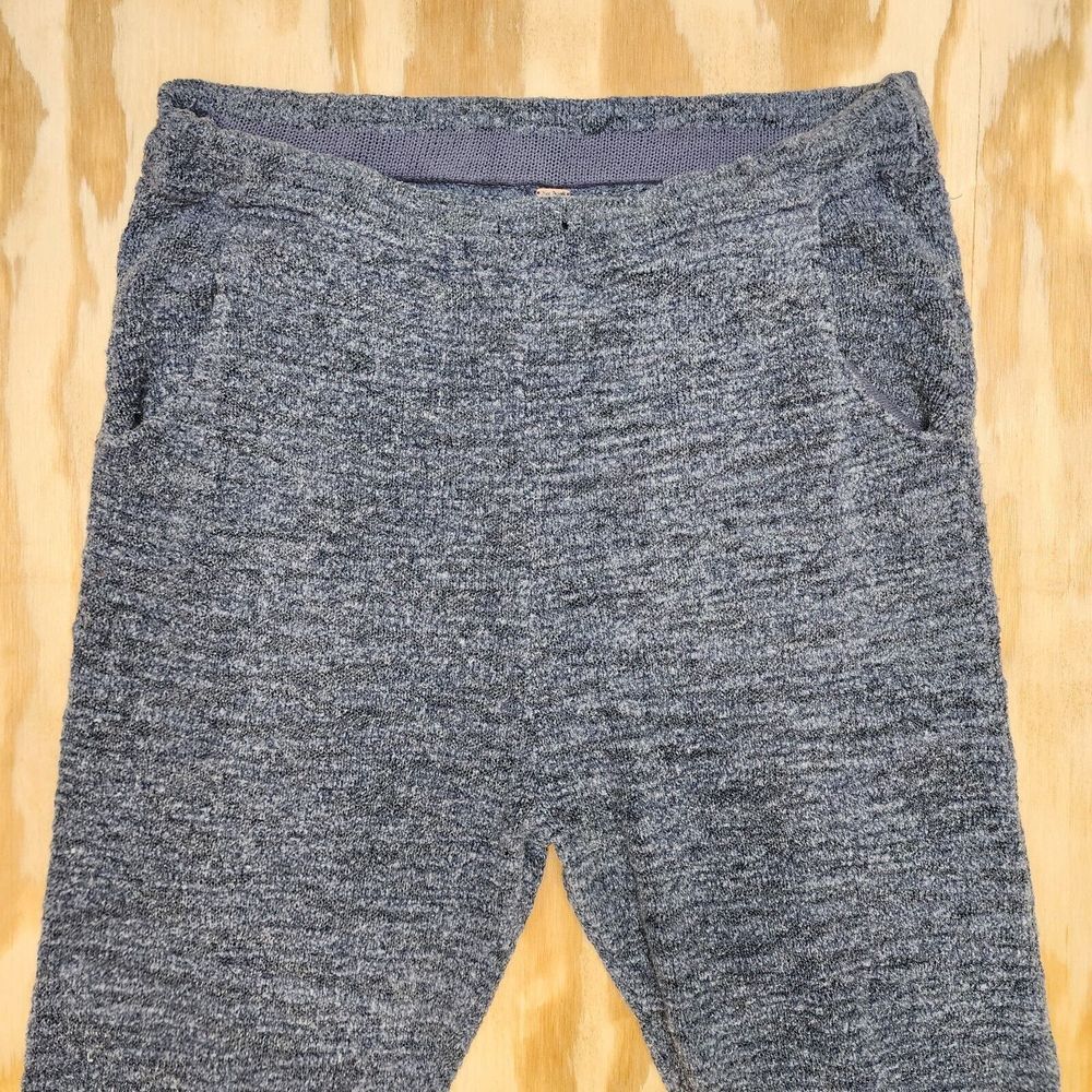 Free People Womens S Jogger Pants Blue Pull On Cozy Lounge Chunky Knit Pockets - Picture 3 of 10